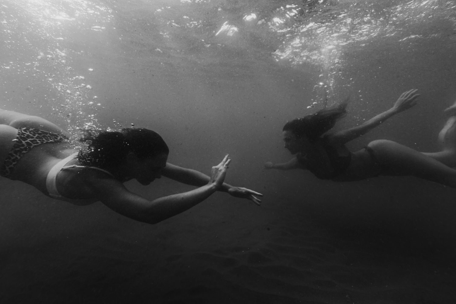 Photo noir et blanc sous l'eau Montpellier