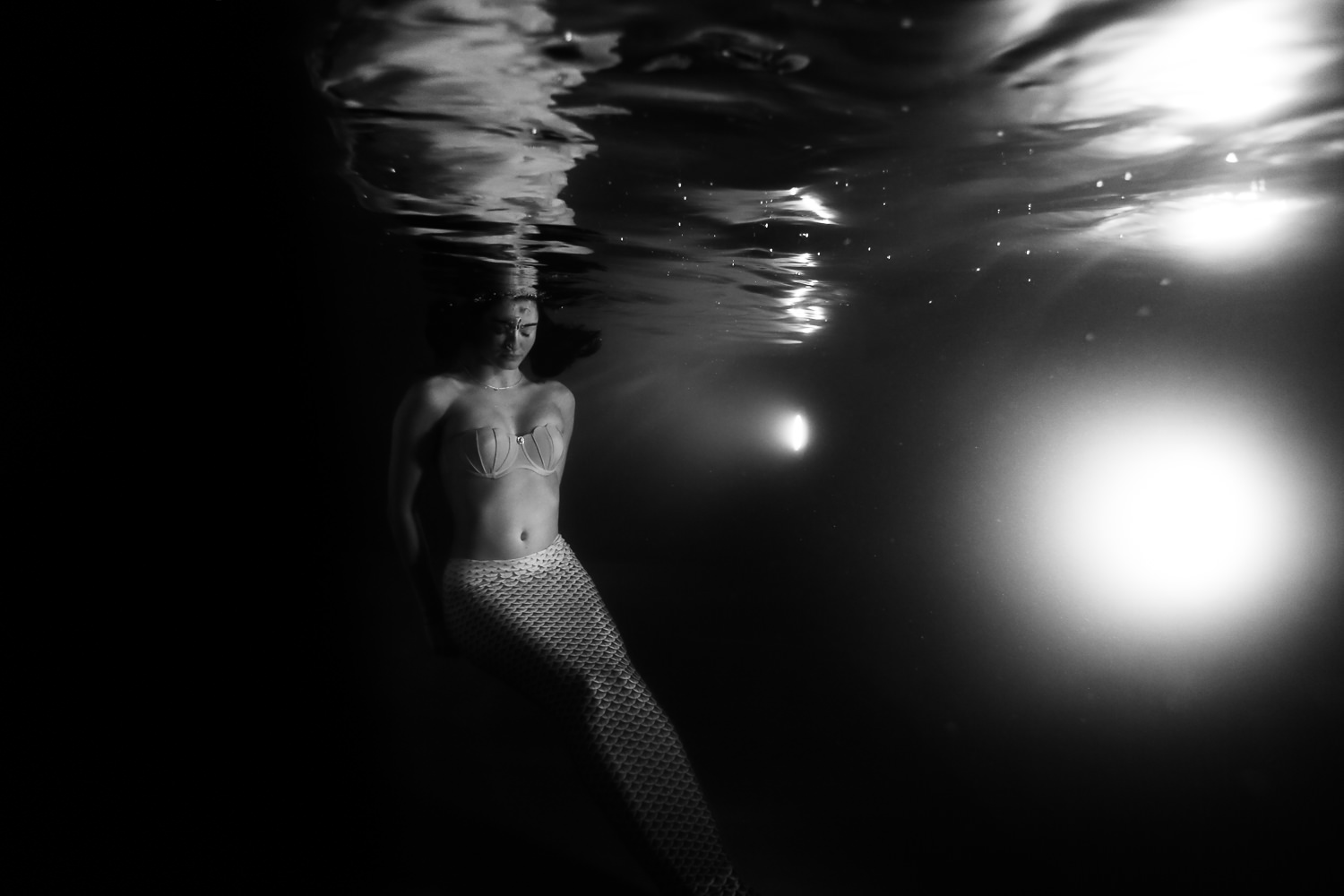 Photo underwater sirène en piscine