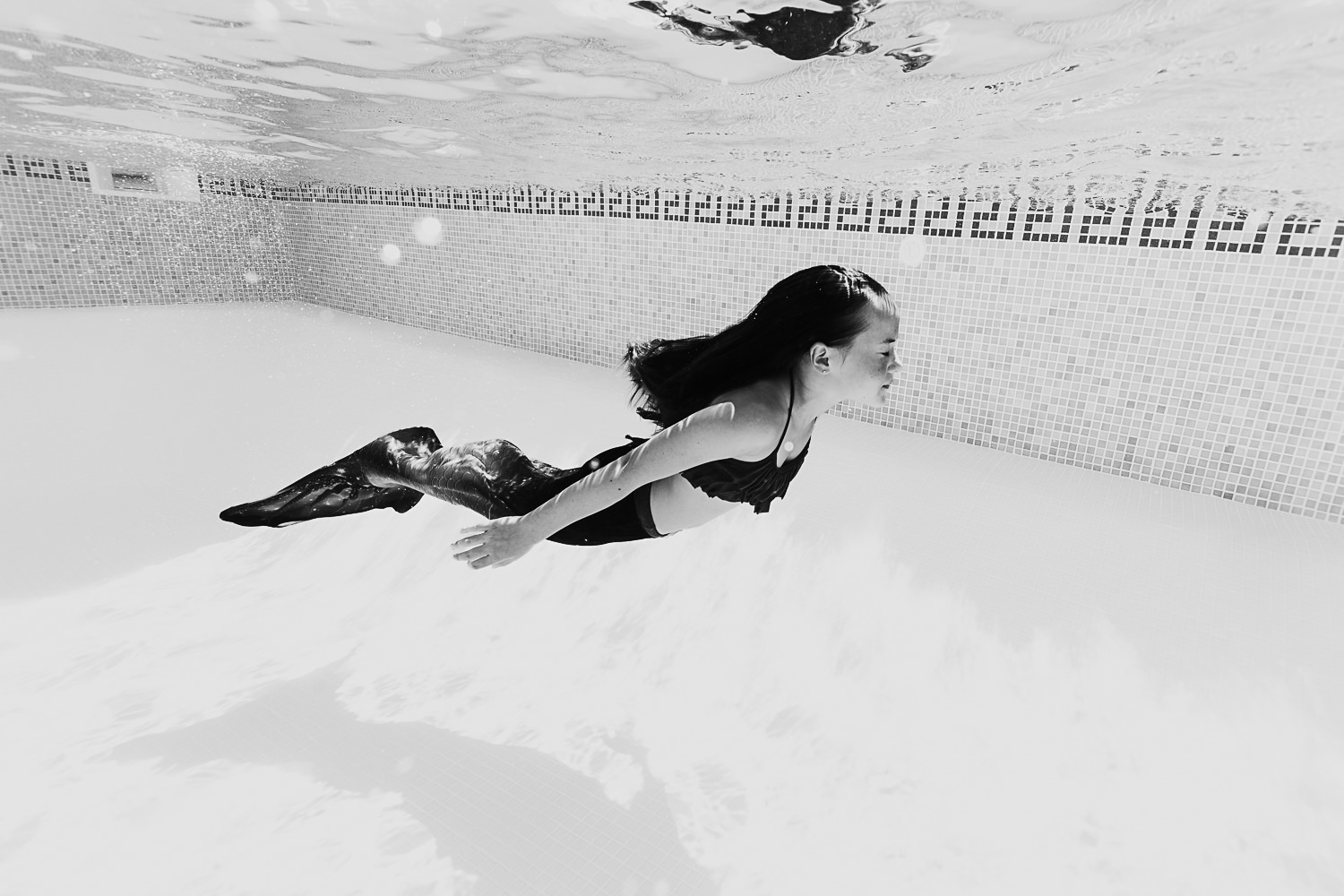 Photo portrait sirène sous l'eau