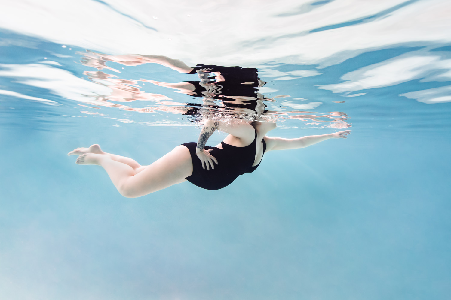 Photographe grossesse underwater Montpellier
