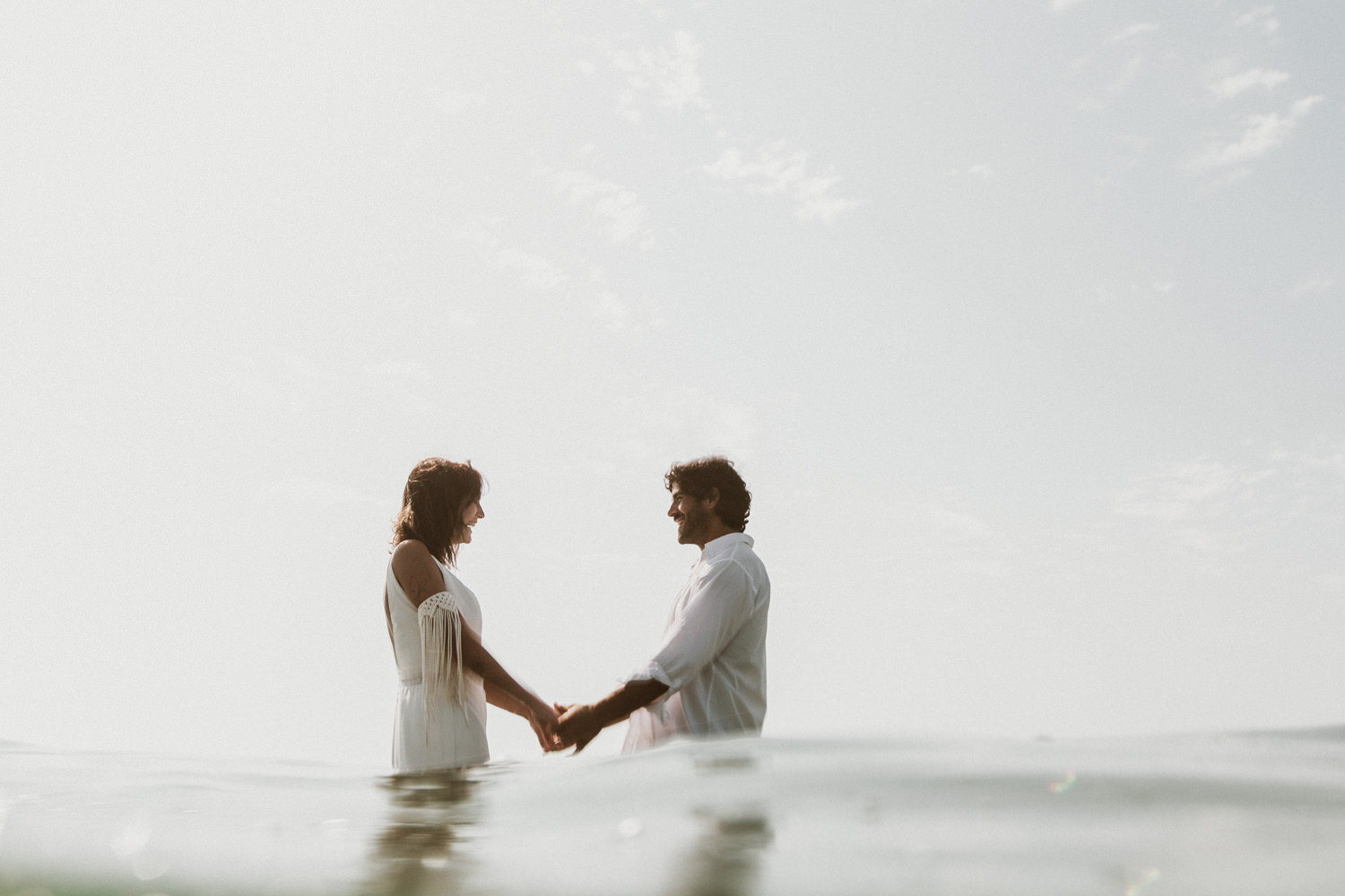 Couple dans l'eau photographe underwater