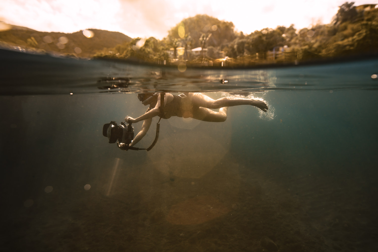 Photographe underwater professionnel